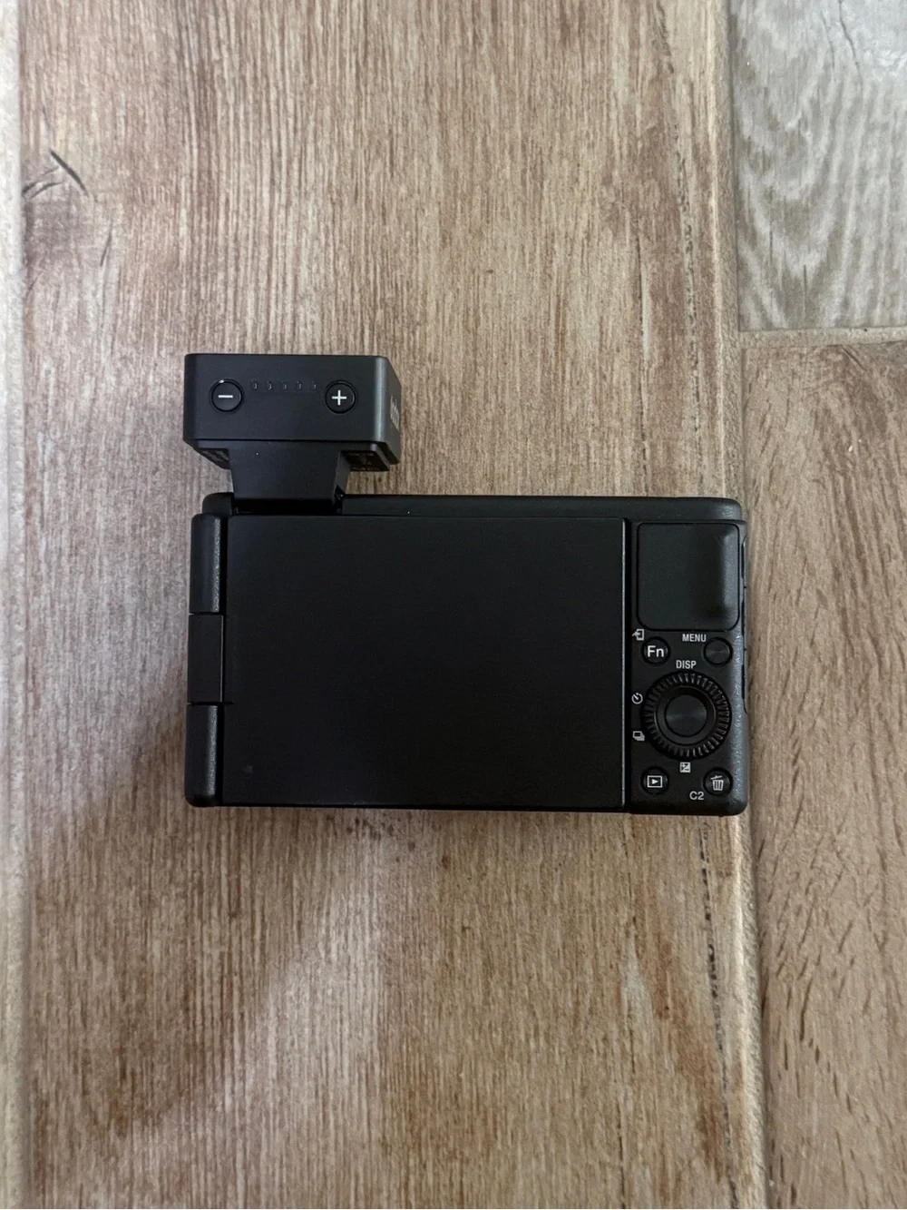 Sony ZV-1 camera with flash
